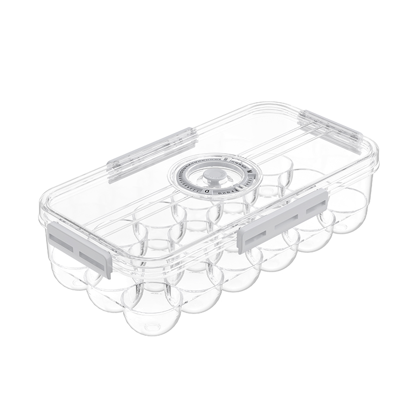 Zaman Tracker kapağı ile istiflenebilir 18 sayım yumurta depolama kutusu 