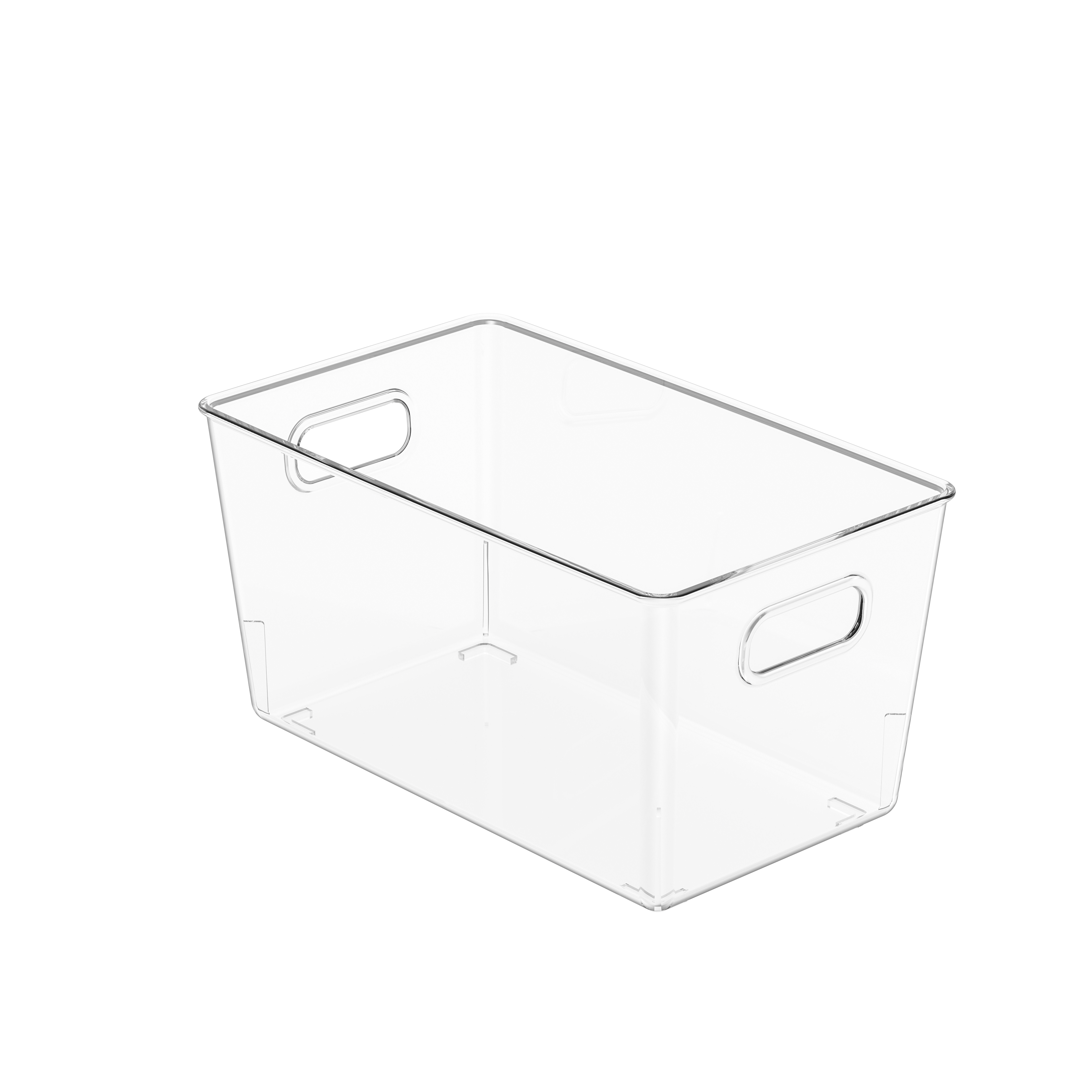 Kapaklı istiflenebilir depolama kutusu temizleyin